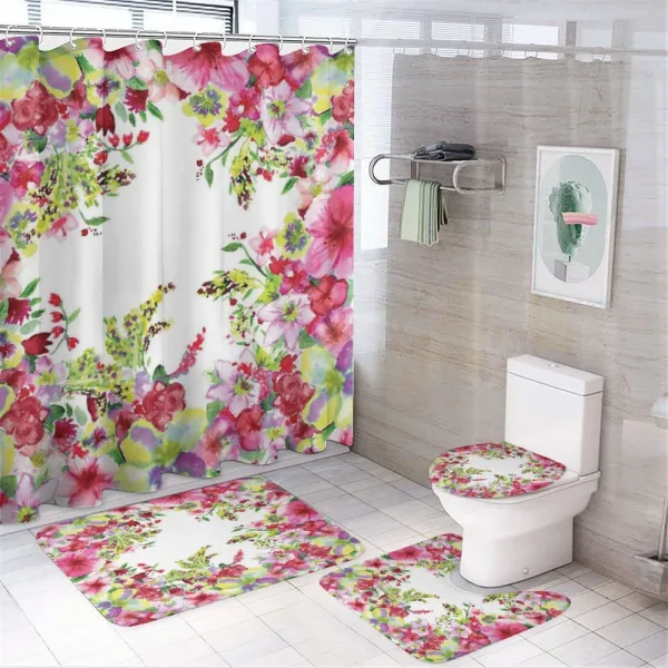 Summer Bud Spring on a shower curtain