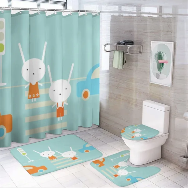 Traffic Rules Boy and Girl on a shower curtain