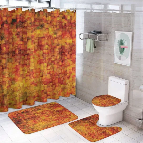 Vintage Mosaic Grunge on a shower curtain