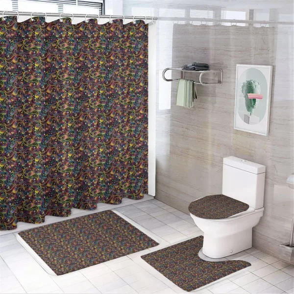 60's Jumble Inspirations on a shower curtain