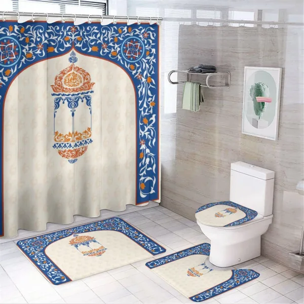 Art Style Oriental on a shower curtain