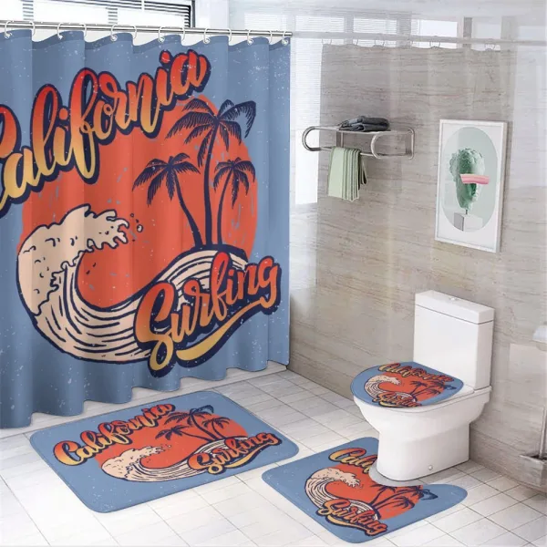 California Surfing on a shower curtain