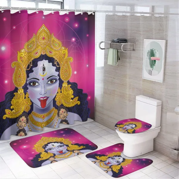 Ethnic Sacred Design Figure on a shower curtain