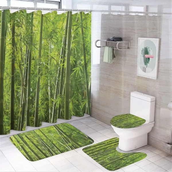 Exotic Tropical Bamboo on a shower curtain