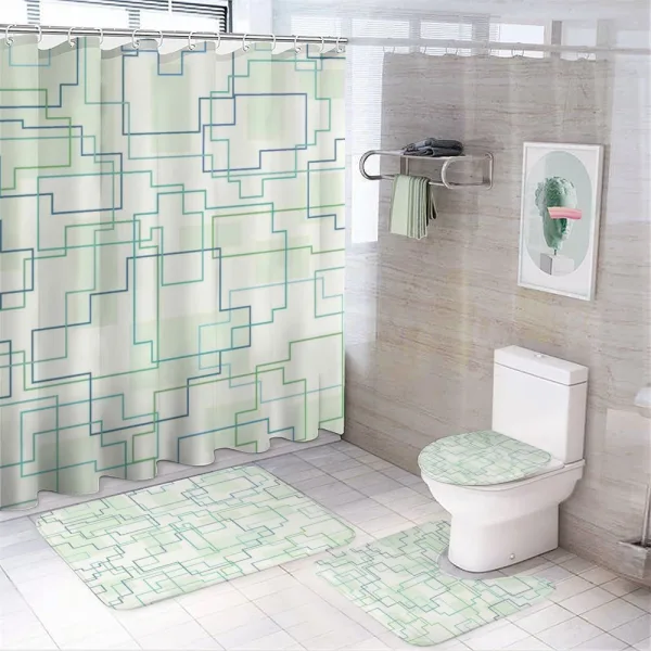 Future Town Design on a shower curtain