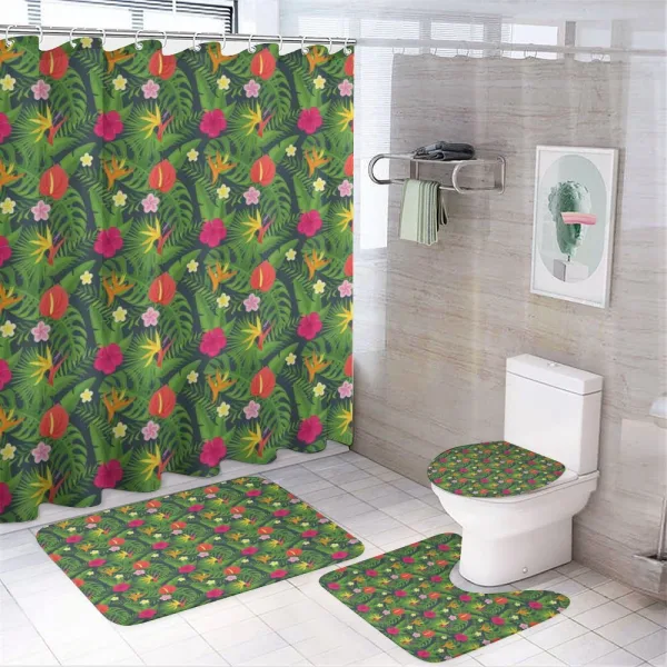 Hawaiian Botanical Aloha on a shower curtain