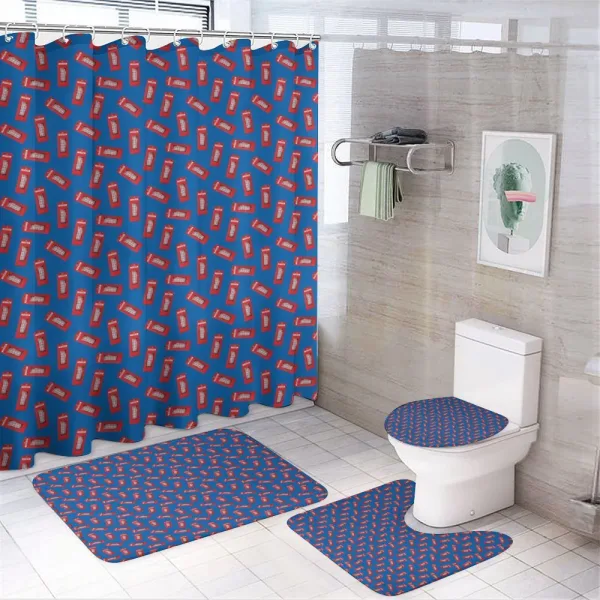 Iconic London Call Box on a shower curtain