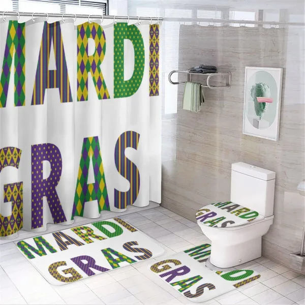 Letters Lily on a shower curtain