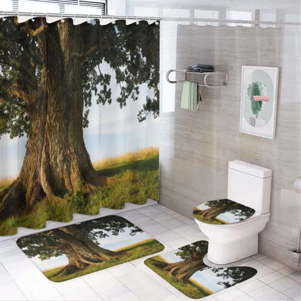 Majestic Oak Estonia Rural on a shower curtain