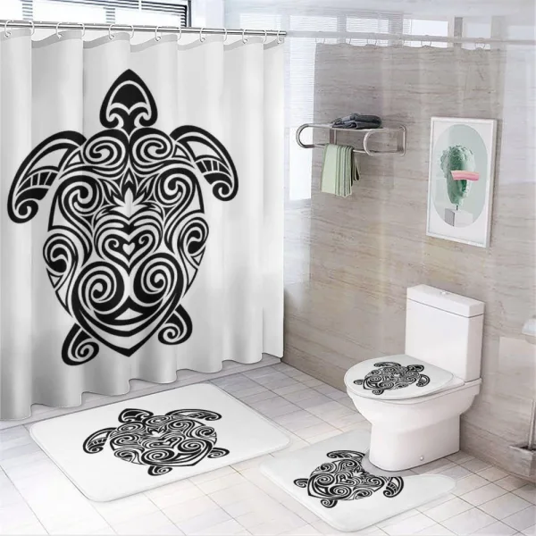 Maori Turtle on a shower curtain