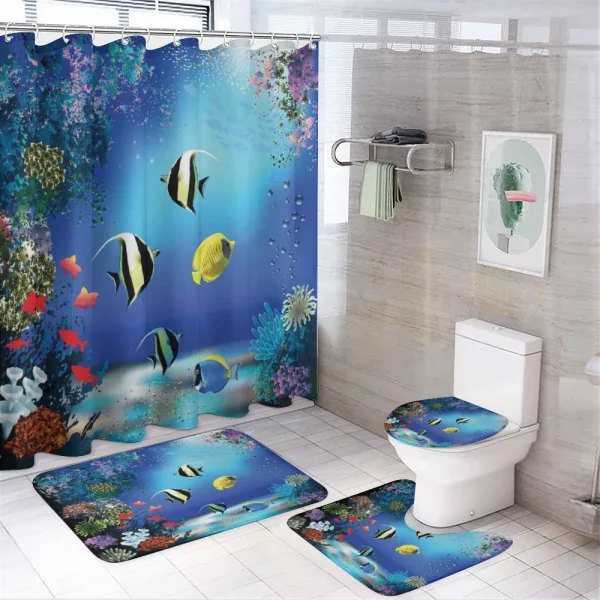 Ocean Coral Reefs Tropic on a shower curtain