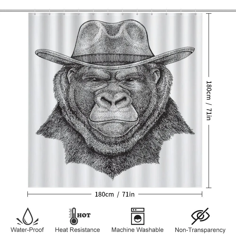 Old Monkey in a Cowboy Hat — Detail 2