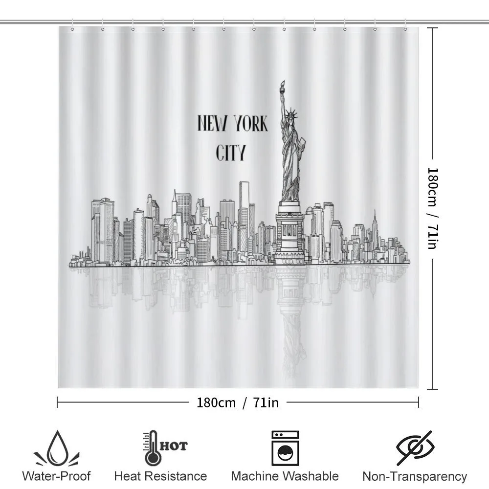 Outline Cityscape New York City — Detail 2