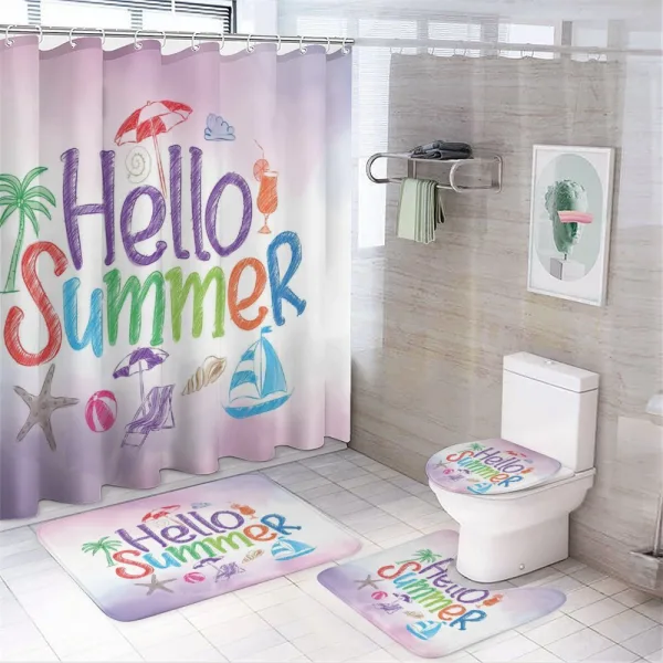 Summer Motivational on a shower curtain