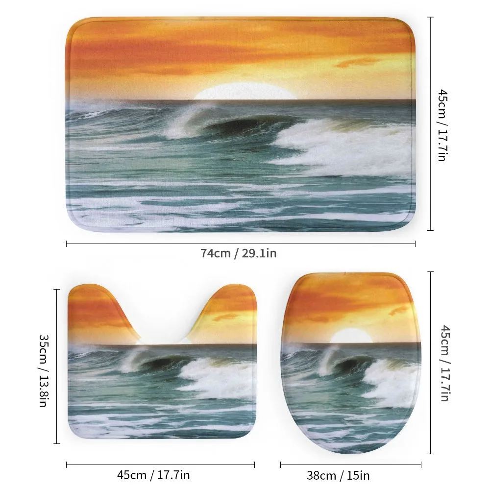 Sunset over Wavy Ocean — Detail 1
