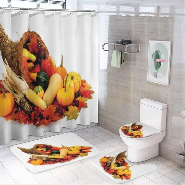 Thanksgiving Photograph on a shower curtain
