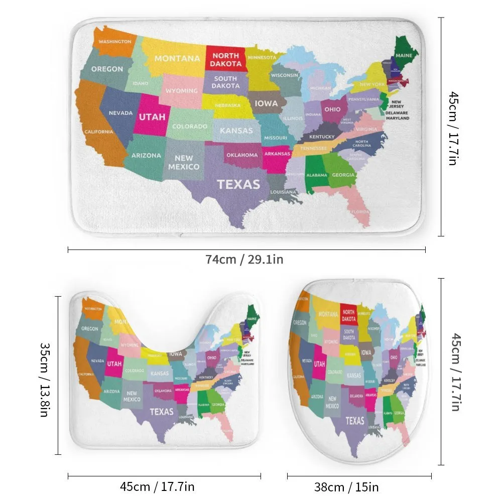 USA Map Colorful States — Detail 1