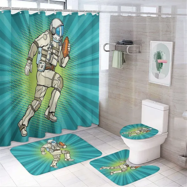 Astronaut Athlete Sports on a shower curtain