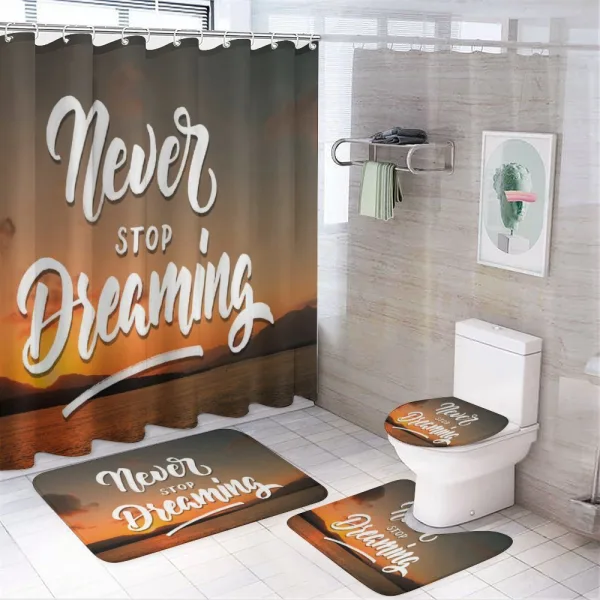 Coastal Landscape Pastoral on a shower curtain