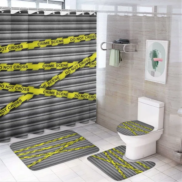 Do Not Pass Wraps on a shower curtain