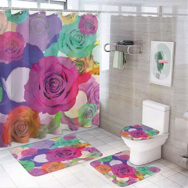 Floral Arrangement Roses on a shower curtain