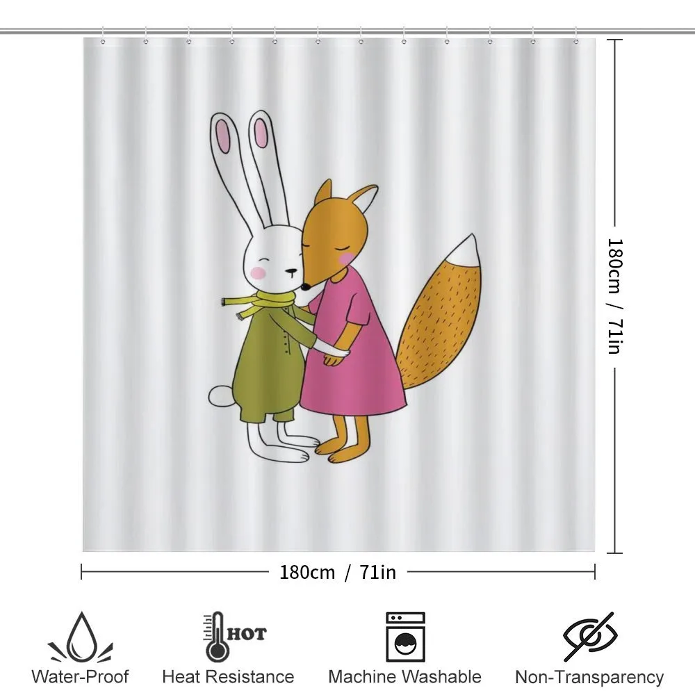 Fox and Hare Hugging — Detail 2