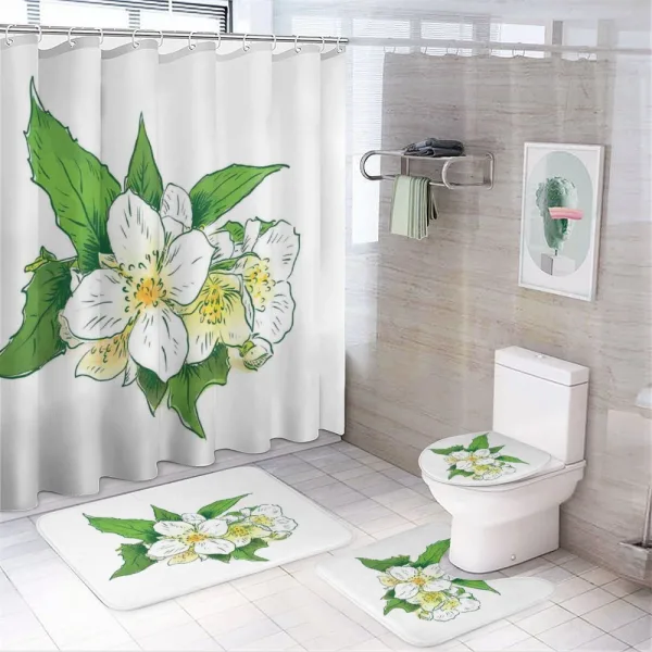 Freshness and Purity on a shower curtain