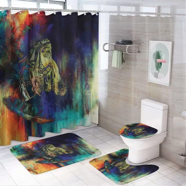 Grunge Tribal on a shower curtain