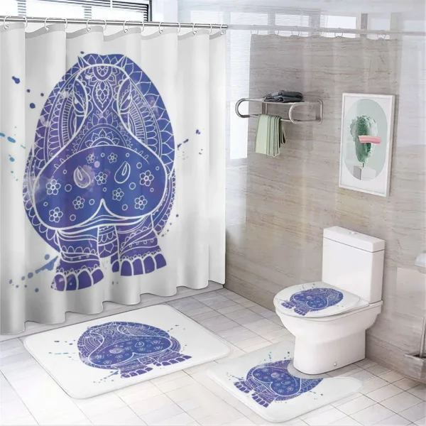 Lace Ornamental Ombre on a shower curtain