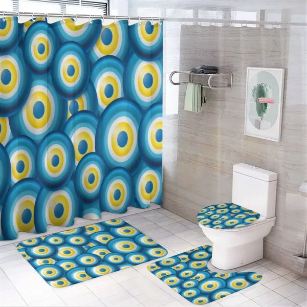 Luck Overlap on a shower curtain