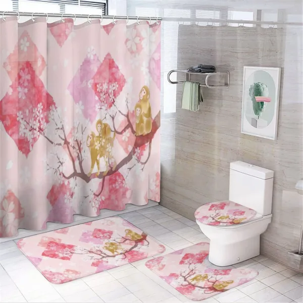 Minimalist Tree Braches on a shower curtain