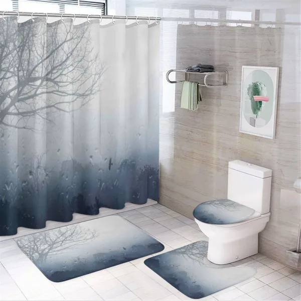 Mystic Romantic Scenery on a shower curtain