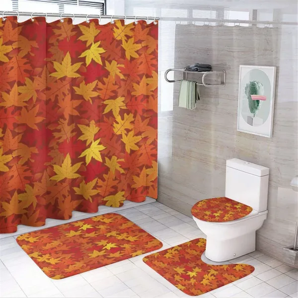 Nature Designs on a shower curtain
