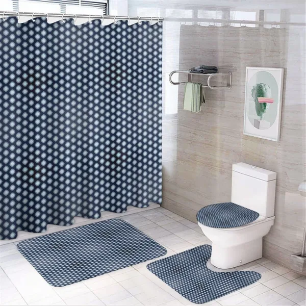 Ornamental Oval Shape on a shower curtain