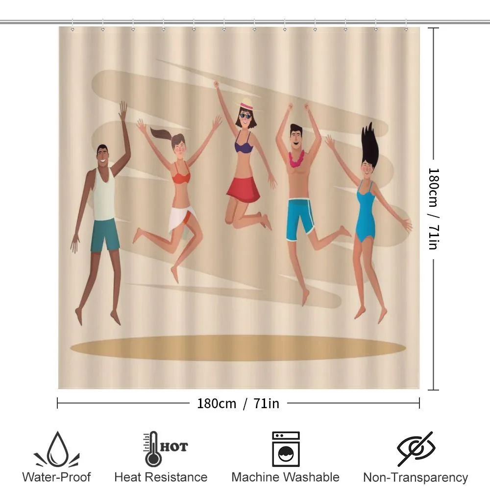 People Dance at Beach — Detail 2