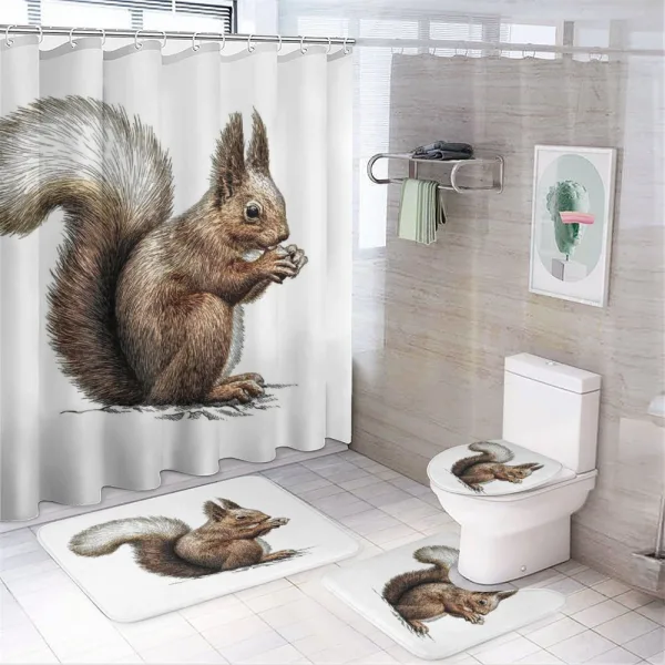 Sketch Artwork Wildlife on a shower curtain