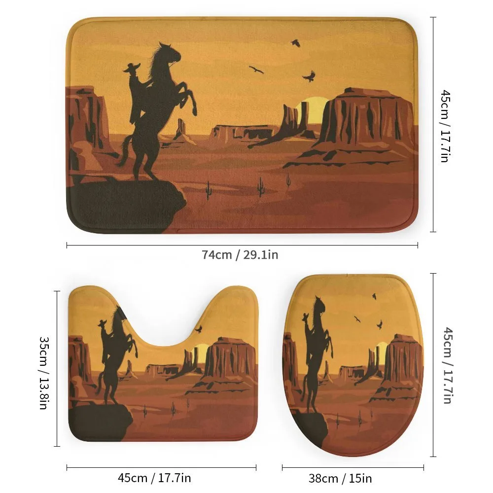 Sunset Scene and Cowboy — Detail 1