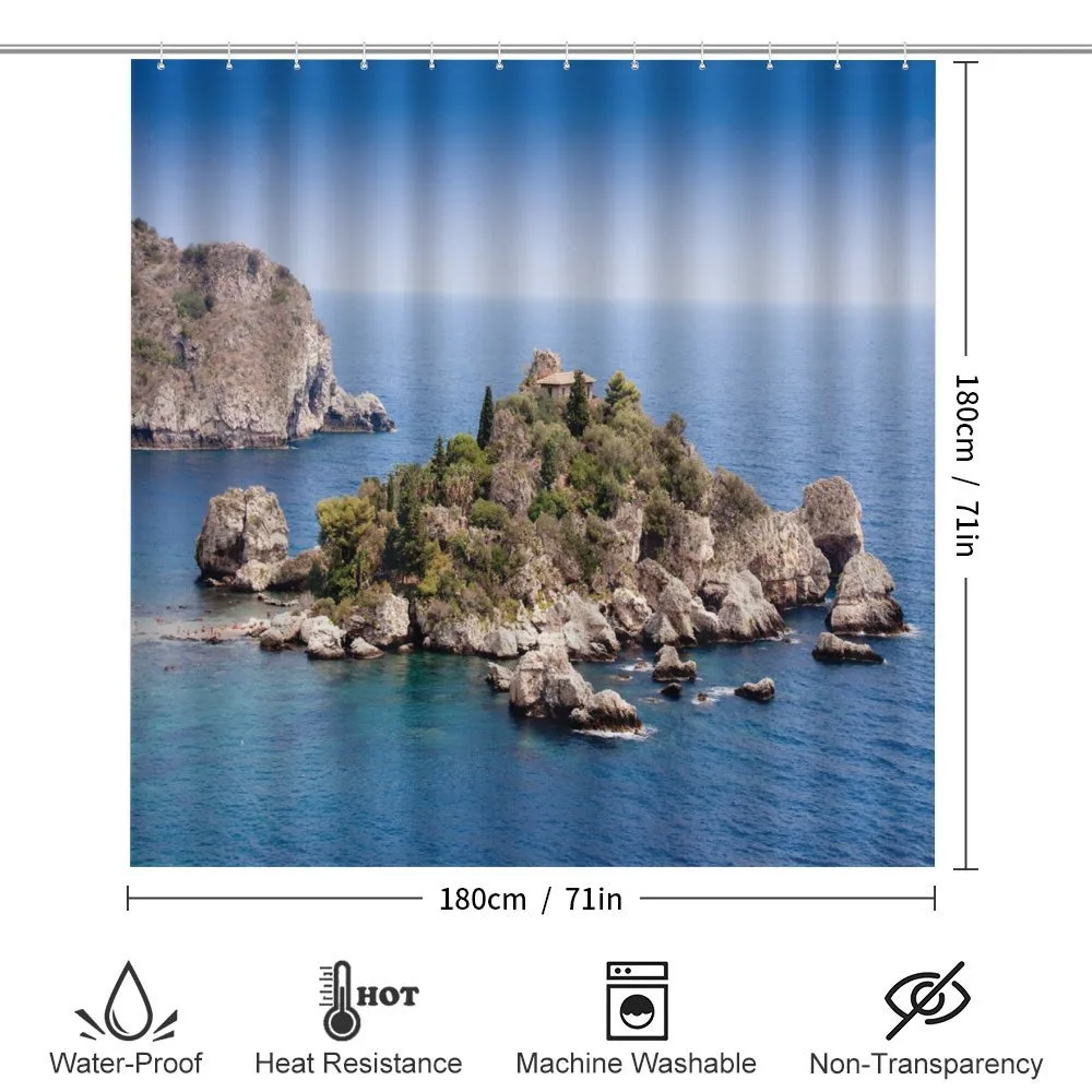 Taormina Beach Rocky Island — Detail 2