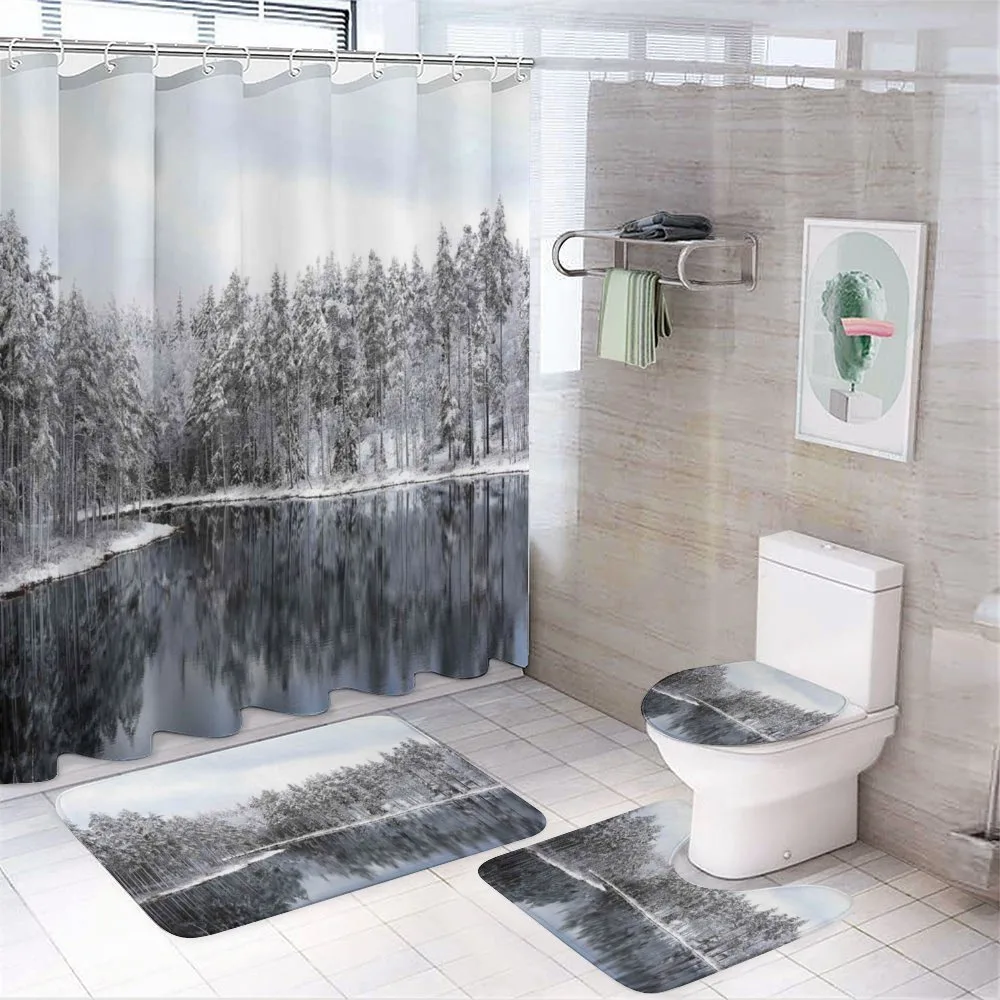 Trees in Cold Day Lake — Your design