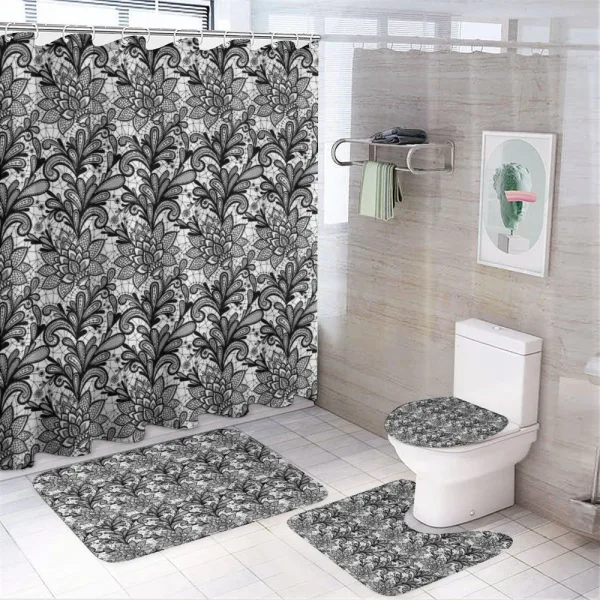 Victorian Lace on a shower curtain
