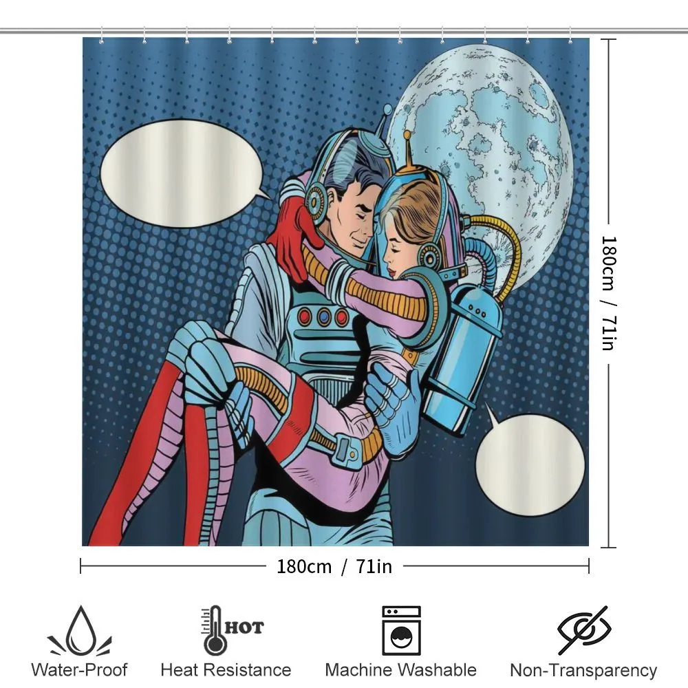 Astronaut Couple Love — Detail 2
