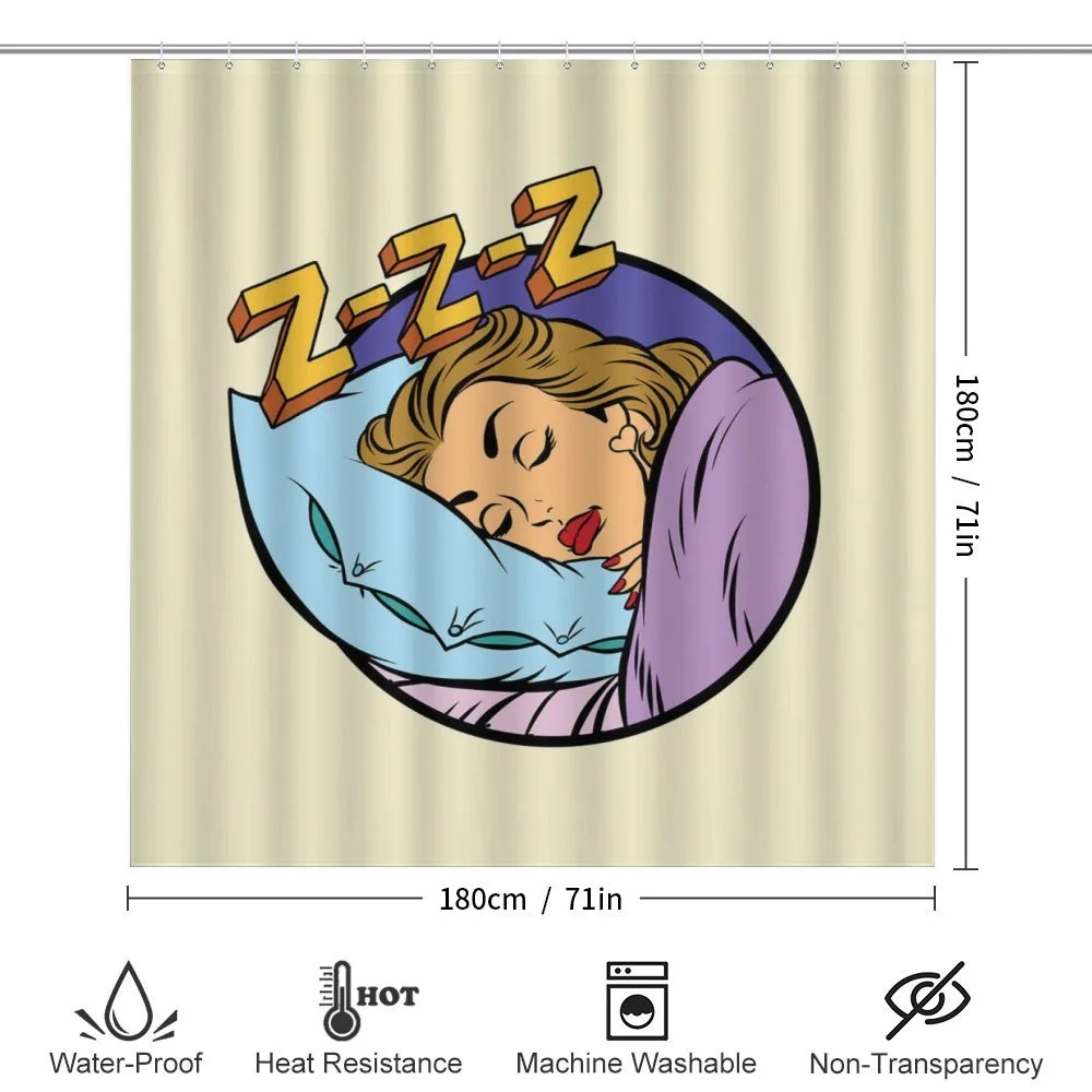 Beauty Sleeping Woman Pop Art — Detail 2