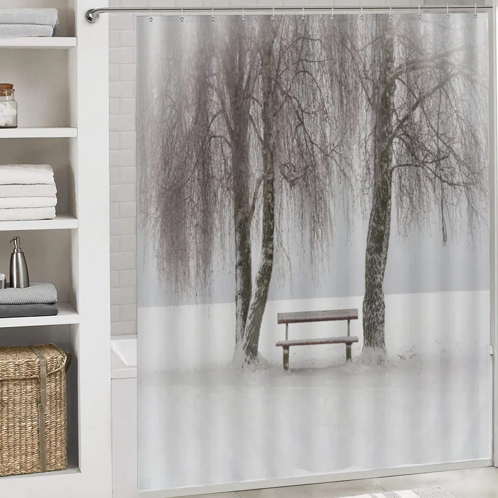 Bench Trees Snowflakes — Detail 4