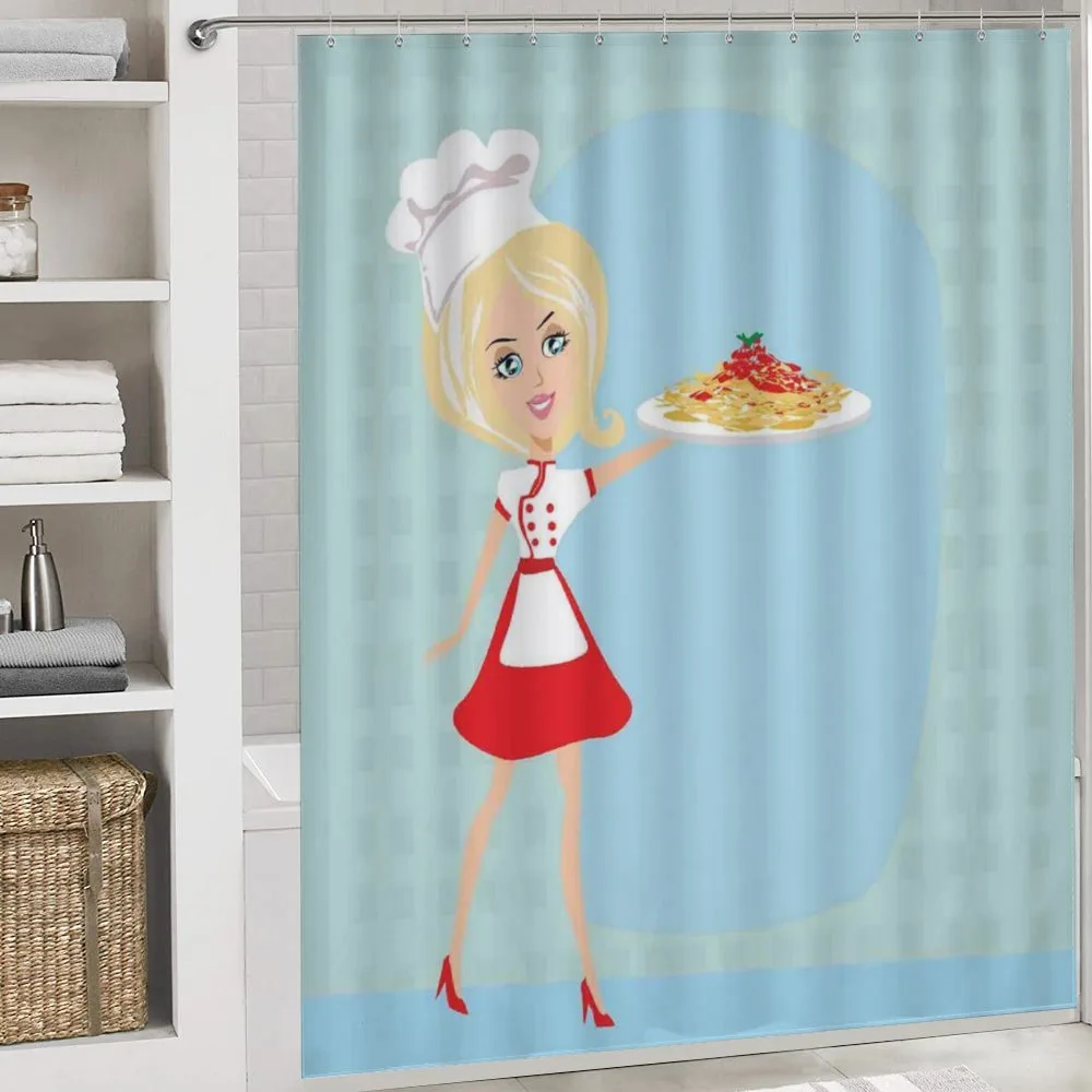 Blonde Chef with Spaghetti — Detail 4