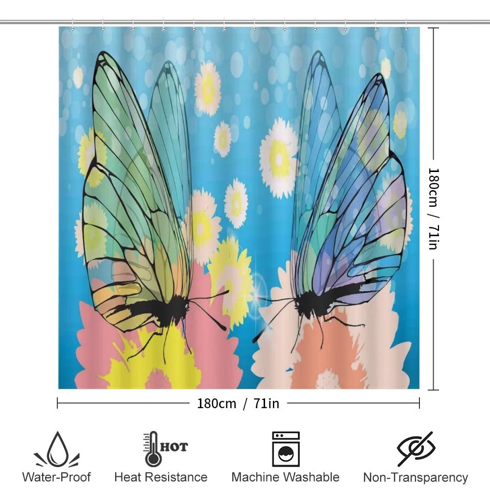 Butterflies on Flowers — Detail 2