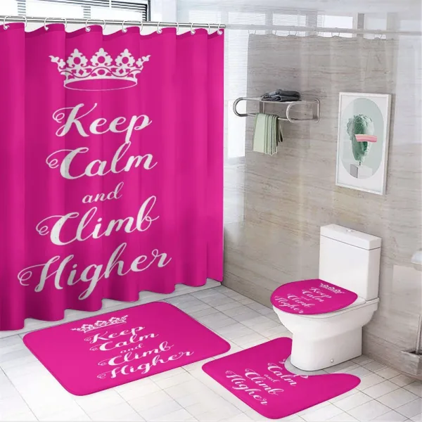 Climb Higher Queen Crown on a shower curtain