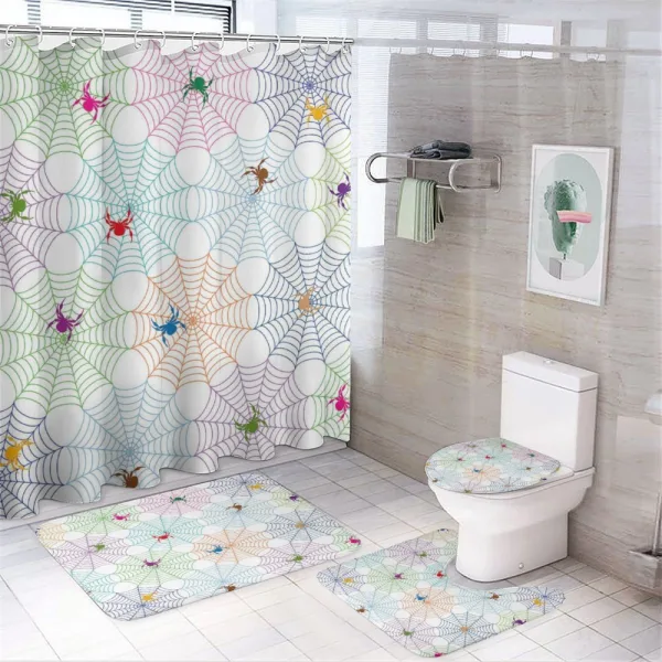 Colorful Networks on a shower curtain