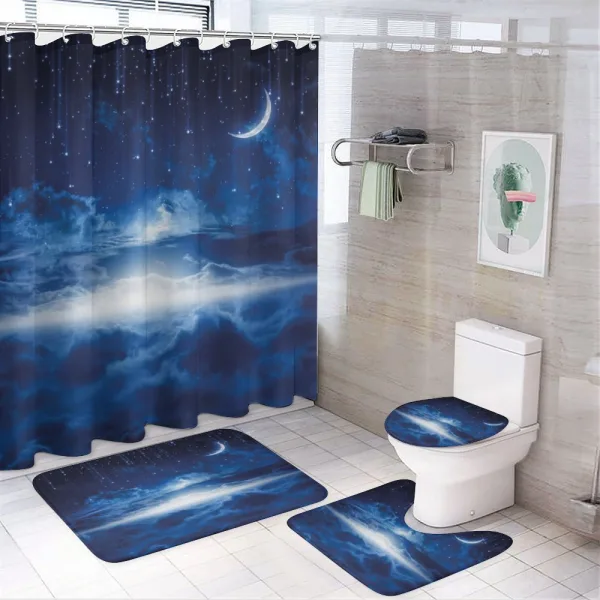 Galaxy Falling Stars View on a shower curtain
