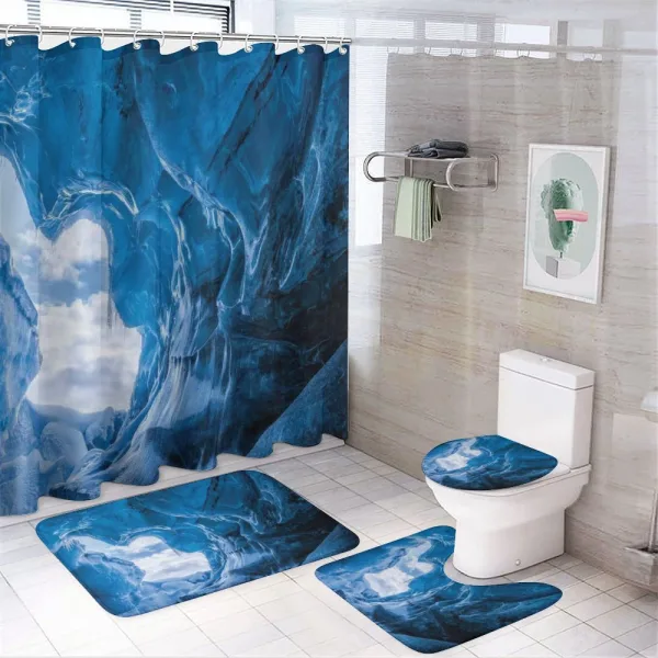 Glacier Frozen Cave on a shower curtain