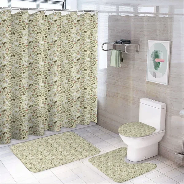 IT Crowd Computer Network on a shower curtain